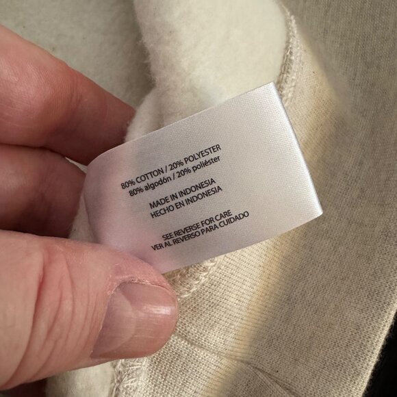 Orvis Men's Sweatshirt 1/4 Zip LS Cotton Cream Pullover, Size XL - Picture 4 of 8